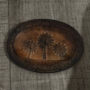 Oval Palm Tree Decorative Plate